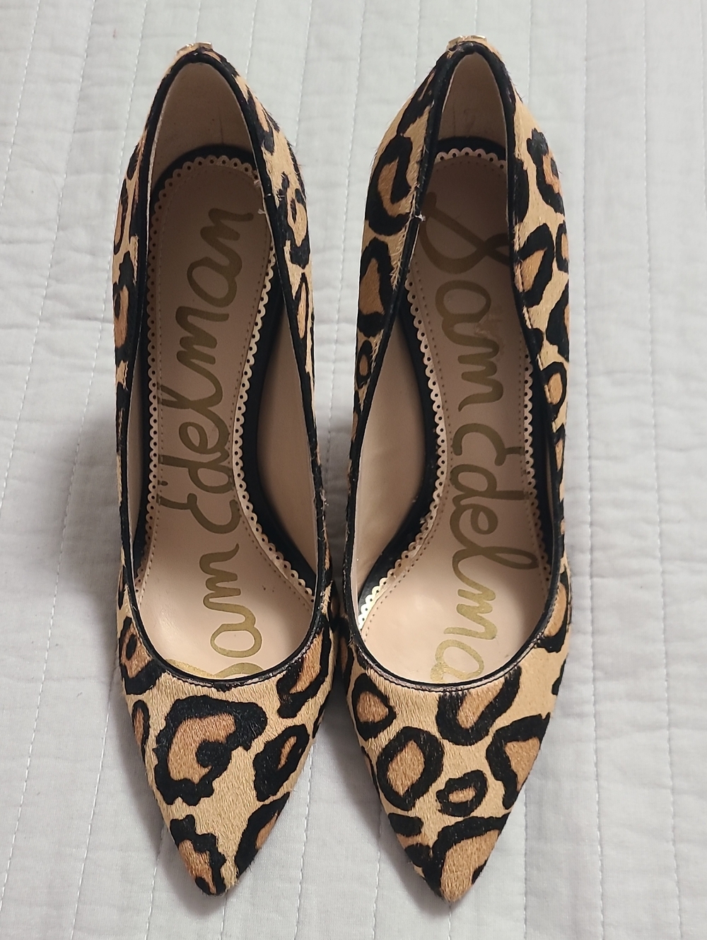 Sam Edelman Women's Stylish Fashion Trendy Hazel Leopard leather Calf hair Sz 5